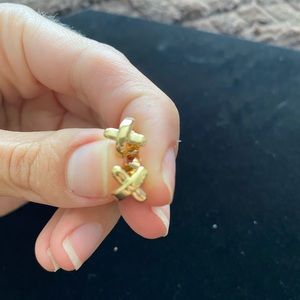Tiffany and Co. gold Paloma graffiti X earrings